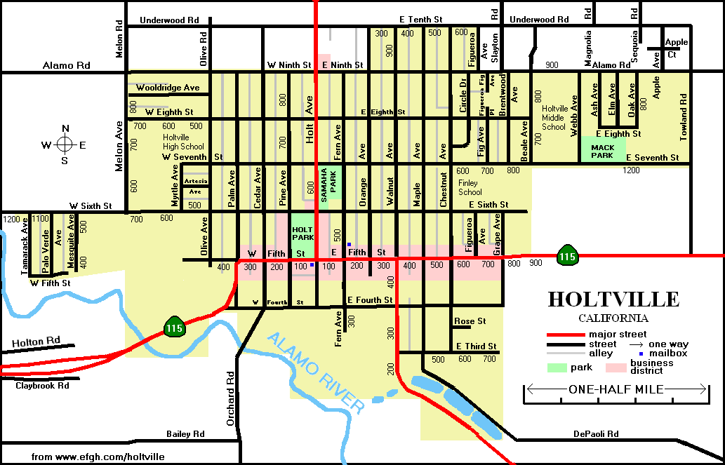 Map of Holtville, California
