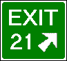 EXIT 21 SIGN